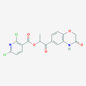 1-oxo-1-(3-oxo-3,4-dihydro-2H-1,4-benzoxazin-6-yl)propan-2-yl 2,6-dichloropyridine-3-carboxylate