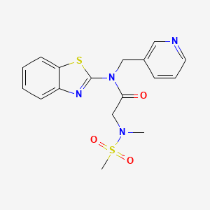 N-(benzo[d]thiazol-2-yl)-2-(N-methylmethylsulfonamido)-N-(pyridin-3-ylmethyl)acetamide