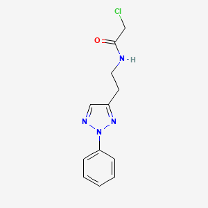 2-Chloro-N-[2-(2-phenyltriazol-4-yl)ethyl]acetamide