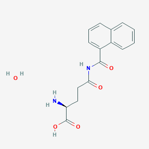 molecular formula C16H18N2O5 B2358738 (S)-5-(1-Naphthamido)-2-amino-5-oxopentanoic acid hydrate CAS No. 81012-91-1