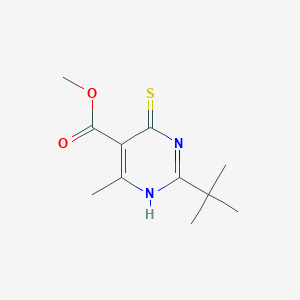 molecular formula C11H16N2O2S B2358745 Methyl 2-tert-butyl-6-methyl-4-sulfanylidene-1,4-dihydropyrimidine-5-carboxylate CAS No. 941226-39-7