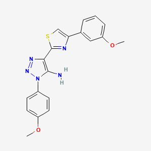 1-(4-methoxyphenyl)-4-(4-(3-methoxyphenyl)thiazol-2-yl)-1H-1,2,3-triazol-5-amine