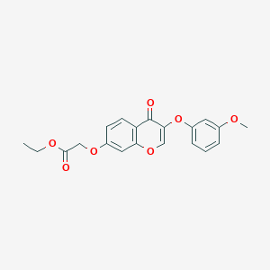 molecular formula C20H18O7 B2358758 Ethyl 2-[3-(3-methoxyphenoxy)-4-oxochromen-7-yl]oxyacetate CAS No. 637749-32-7