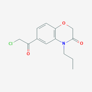 molecular formula C13H14ClNO3 B2358763 6-(2-chloroacetyl)-4-propyl-3,4-dihydro-2H-1,4-benzoxazin-3-one CAS No. 927965-53-5