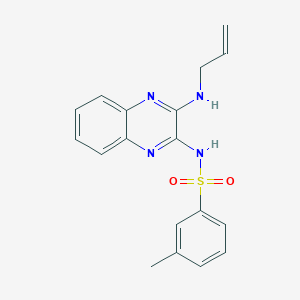molecular formula C18H18N4O2S B2358799 N-(3-(allylamino)quinoxalin-2-yl)-3-methylbenzenesulfonamide CAS No. 713128-21-3