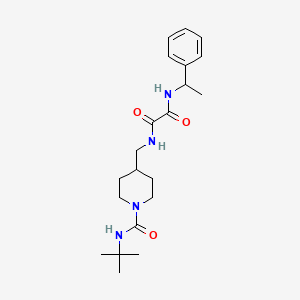 B2358865 N1-((1-(tert-butylcarbamoyl)piperidin-4-yl)methyl)-N2-(1-phenylethyl)oxalamide CAS No. 1234897-23-4