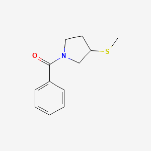 molecular formula C12H15NOS B2358869 1-benzoyl-3-(methylsulfanyl)pyrrolidine CAS No. 1797965-50-4