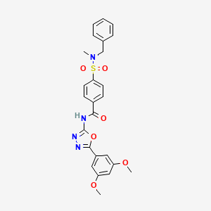 molecular formula C25H24N4O6S B2358919 4-[benzyl(methyl)sulfamoyl]-N-[5-(3,5-dimethoxyphenyl)-1,3,4-oxadiazol-2-yl]benzamide CAS No. 533872-51-4