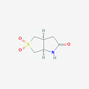 molecular formula C6H9NO3S B2359031 (3As,6aR)-5,5-dioxo-1,3,3a,4,6,6a-hexahydrothieno[3,4-b]pyrrol-2-one CAS No. 1903872-85-4