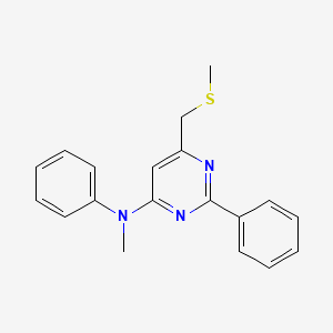 N-Methyl-6-((methylsulfanyl)methyl)-N,2-diphenyl-4-pyrimidinamine