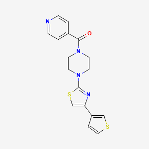 Pyridin-4-yl(4-(4-(thiophen-3-yl)thiazol-2-yl)piperazin-1-yl)methanone