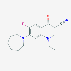 7-(Azepan-1-yl)-1-ethyl-6-fluoro-4-oxoquinoline-3-carbonitrile