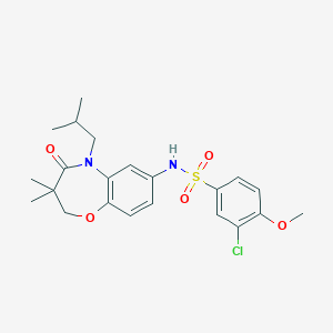 3-chloro-N-(5-isobutyl-3,3-dimethyl-4-oxo-2,3,4,5-tetrahydrobenzo[b][1,4]oxazepin-7-yl)-4-methoxybenzenesulfonamide