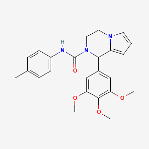 molecular formula C24H27N3O4 B2359048 N-(p-tolyl)-1-(3,4,5-trimethoxyphenyl)-3,4-dihydropyrrolo[1,2-a]pyrazine-2(1H)-carboxamide CAS No. 899984-73-7