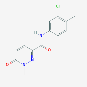 molecular formula C13H12ClN3O2 B2359067 N-(3-chloro-4-methylphenyl)-1-methyl-6-oxo-1,6-dihydropyridazine-3-carboxamide CAS No. 873886-00-1
