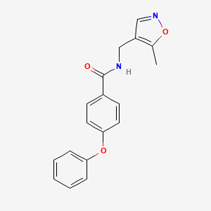 molecular formula C18H16N2O3 B2359069 N-((5-methylisoxazol-4-yl)methyl)-4-phenoxybenzamide CAS No. 2034245-52-6