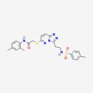 B2359083 N-(2,4-dimethylphenyl)-2-((3-(2-(4-methylphenylsulfonamido)ethyl)-[1,2,4]triazolo[4,3-b]pyridazin-6-yl)thio)acetamide CAS No. 872997-72-3