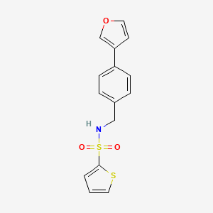 molecular formula C15H13NO3S2 B2359119 N-(4-(furan-3-yl)benzyl)thiophene-2-sulfonamide CAS No. 2034456-25-0