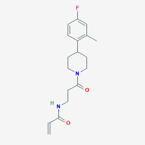 molecular formula C18H23FN2O2 B2359122 N-[3-[4-(4-Fluoro-2-methylphenyl)piperidin-1-yl]-3-oxopropyl]prop-2-enamide CAS No. 2201540-39-6