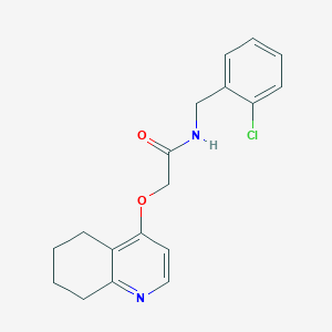 molecular formula C18H19ClN2O2 B2359124 N-[(2-chlorophenyl)methyl]-2-(5,6,7,8-tetrahydroquinolin-4-yloxy)acetamide CAS No. 1788681-52-6