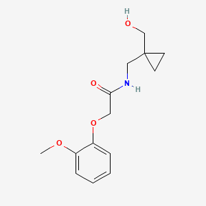 molecular formula C14H19NO4 B2359293 N-((1-(hydroxymethyl)cyclopropyl)methyl)-2-(2-methoxyphenoxy)acetamide CAS No. 1286718-59-9