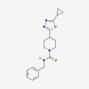 N-benzyl-4-(5-cyclopropyl-1,3,4-oxadiazol-2-yl)piperidine-1-carboxamide