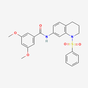 3,5-dimethoxy-N-(1-(phenylsulfonyl)-1,2,3,4-tetrahydroquinolin-7-yl)benzamide