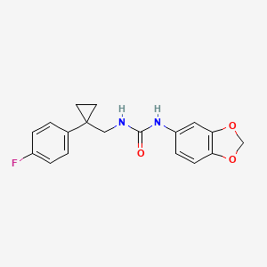 1-(Benzo[d][1,3]dioxol-5-yl)-3-((1-(4-fluorophenyl)cyclopropyl)methyl)urea