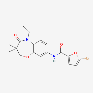 5-bromo-N-(5-ethyl-3,3-dimethyl-4-oxo-2,3,4,5-tetrahydrobenzo[b][1,4]oxazepin-8-yl)furan-2-carboxamide