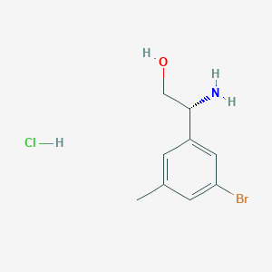 (2R)-2-Amino-2-(3-bromo-5-methylphenyl)ethanol;hydrochloride