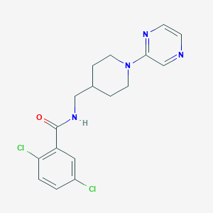 2,5-dichloro-N-((1-(pyrazin-2-yl)piperidin-4-yl)methyl)benzamide