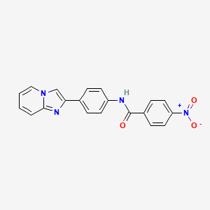molecular formula C20H14N4O3 B2359397 N-(4-(imidazo[1,2-a]pyridin-2-yl)phenyl)-4-nitrobenzamide CAS No. 332384-00-6