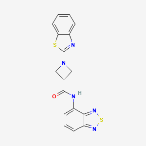 molecular formula C17H13N5OS2 B2359459 N-(2,1,3-benzothiadiazol-4-yl)-1-(1,3-benzothiazol-2-yl)azetidine-3-carboxamide CAS No. 1334371-34-4
