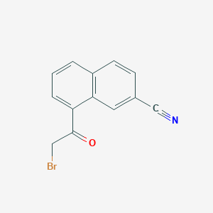 molecular formula C13H8BrNO B2359460 8-(2-bromoacetyl)naphthalene-2-carbonitrile CAS No. 2088942-88-3