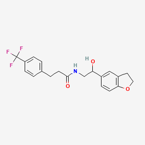 molecular formula C20H20F3NO3 B2359498 N-[2-(2,3-dihydro-1-benzofuran-5-yl)-2-hydroxyethyl]-3-[4-(trifluoromethyl)phenyl]propanamide CAS No. 1798523-76-8