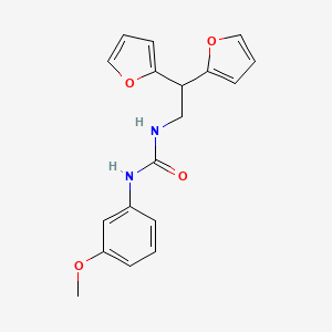 B2359536 1-(2,2-Di(furan-2-yl)ethyl)-3-(3-methoxyphenyl)urea CAS No. 2188279-44-7