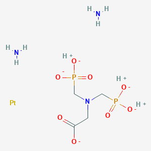 Diamine((bis-(phosphonatomethyl)amino)acetato(2-)-O(1),N(1))platinum(II)