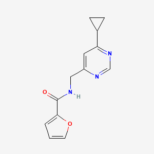 molecular formula C13H13N3O2 B2359697 N-[(6-cyclopropylpyrimidin-4-yl)methyl]furan-2-carboxamide CAS No. 2195883-05-5
