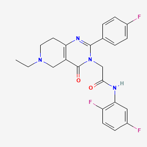 molecular formula C23H21F3N4O2 B2359761 N-(2,5-difluorophenyl)-2-[6-ethyl-2-(4-fluorophenyl)-4-oxo-3H,4H,5H,6H,7H,8H-pyrido[4,3-d]pyrimidin-3-yl]acetamide CAS No. 1286714-92-8