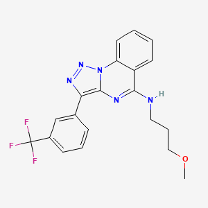 molecular formula C20H18F3N5O B2359768 N-(3-methoxypropyl)-3-[3-(trifluoromethyl)phenyl]-[1,2,3]triazolo[1,5-a]quinazolin-5-amine CAS No. 866845-71-8