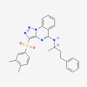 3-((3,4-dimethylphenyl)sulfonyl)-N-(4-phenylbutan-2-yl)-[1,2,3]triazolo[1,5-a]quinazolin-5-amine