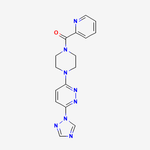 B2359863 (4-(6-(1H-1,2,4-triazol-1-yl)pyridazin-3-yl)piperazin-1-yl)(pyridin-2-yl)methanone CAS No. 1797283-53-4