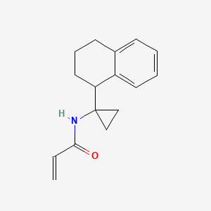 molecular formula C16H19NO B2359874 N-[1-(1,2,3,4-Tetrahydronaphthalen-1-yl)cyclopropyl]prop-2-enamide CAS No. 2411270-40-9