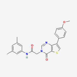 molecular formula C23H21N3O3S B2359875 N-(3,5-dimethylphenyl)-2-[7-(4-methoxyphenyl)-4-oxothieno[3,2-d]pyrimidin-3(4H)-yl]acetamide CAS No. 1207011-93-5