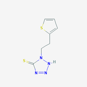 molecular formula C7H8N4S2 B2359879 1-(2-thien-2-ylethyl)-1H-tetrazole-5-thiol CAS No. 923161-95-9