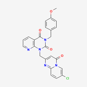 1-[(7-chloro-4-oxo-4H-pyrido[1,2-a]pyrimidin-2-yl)methyl]-3-(4-methoxybenzyl)pyrido[2,3-d]pyrimidine-2,4(1H,3H)-dione