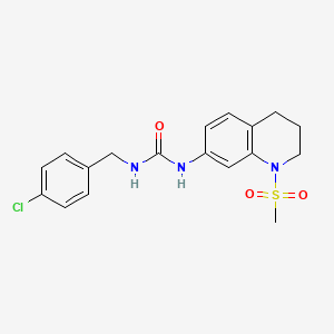 1-(4-Chlorobenzyl)-3-(1-(methylsulfonyl)-1,2,3,4-tetrahydroquinolin-7-yl)urea