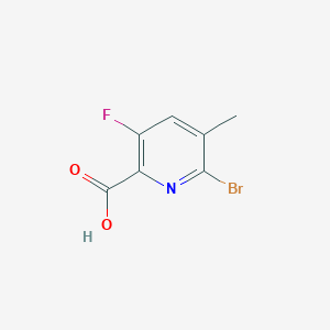 molecular formula C7H5BrFNO2 B2359908 6-Bromo-3-fluoro-5-methylpyridine-2-carboxylic acid CAS No. 1256788-52-9