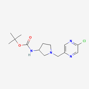 Tert-butyl N-[1-[(5-chloropyrazin-2-yl)methyl]pyrrolidin-3-yl]carbamate