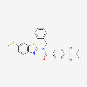 N-benzyl-4-(isopropylsulfonyl)-N-(6-(methylthio)benzo[d]thiazol-2-yl)benzamide